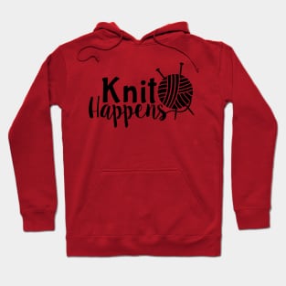 Knit Happens Black Hoodie